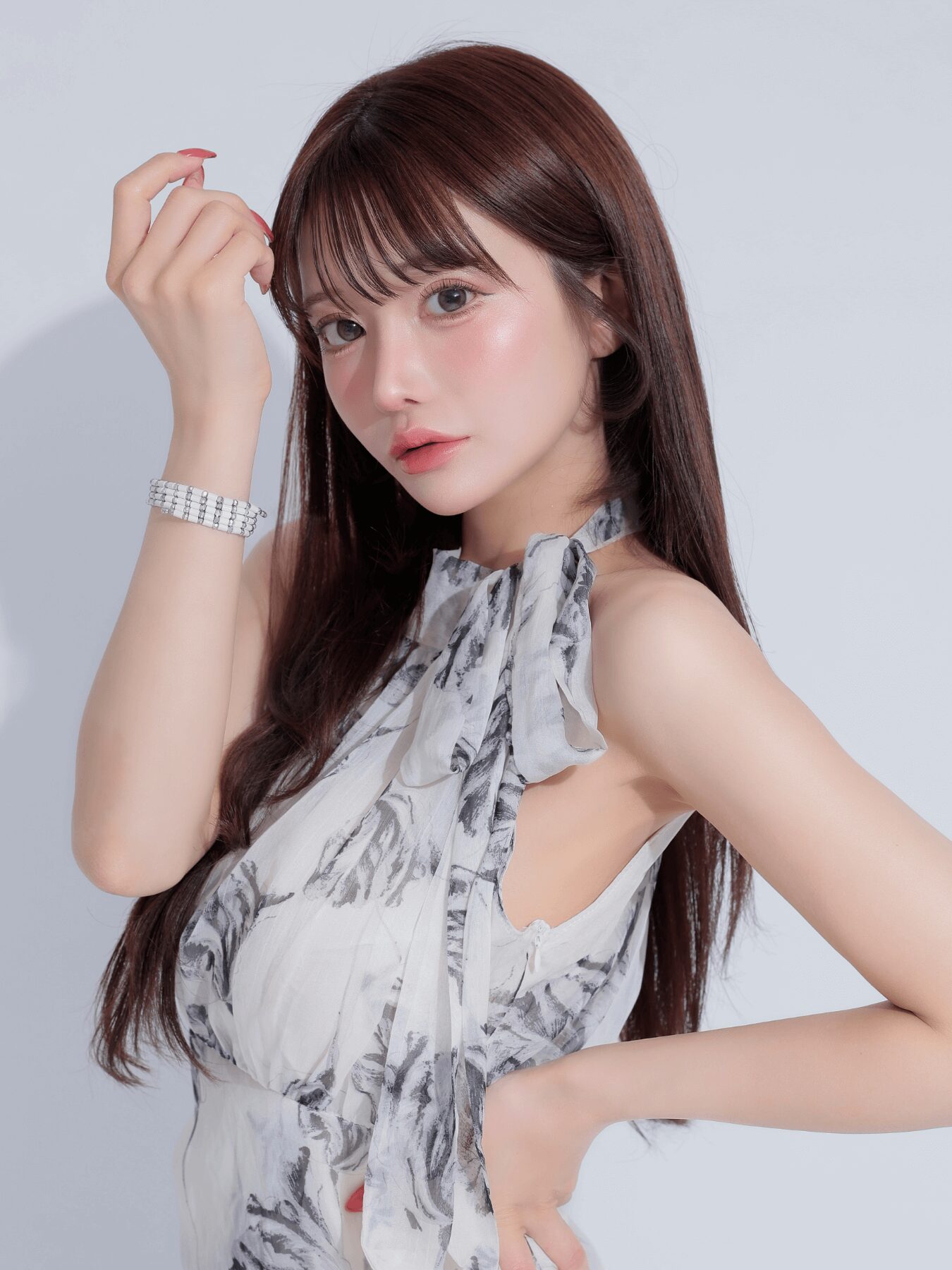 モデル「うづき ふうか」さん ORLU AmuCaNa Accessories（オルル アムカナ アクセサリーズ） - White -着用写真